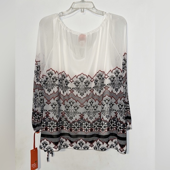 Hearts of Palm Opposites Attract Group Lined Top NWT SZ 2X - Picture 2 of 9